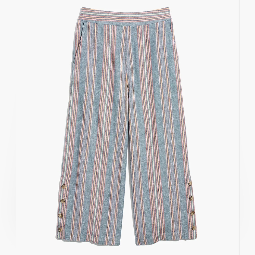 Madewell | Pull-On Crop Pants in Rainbow Stripe | S